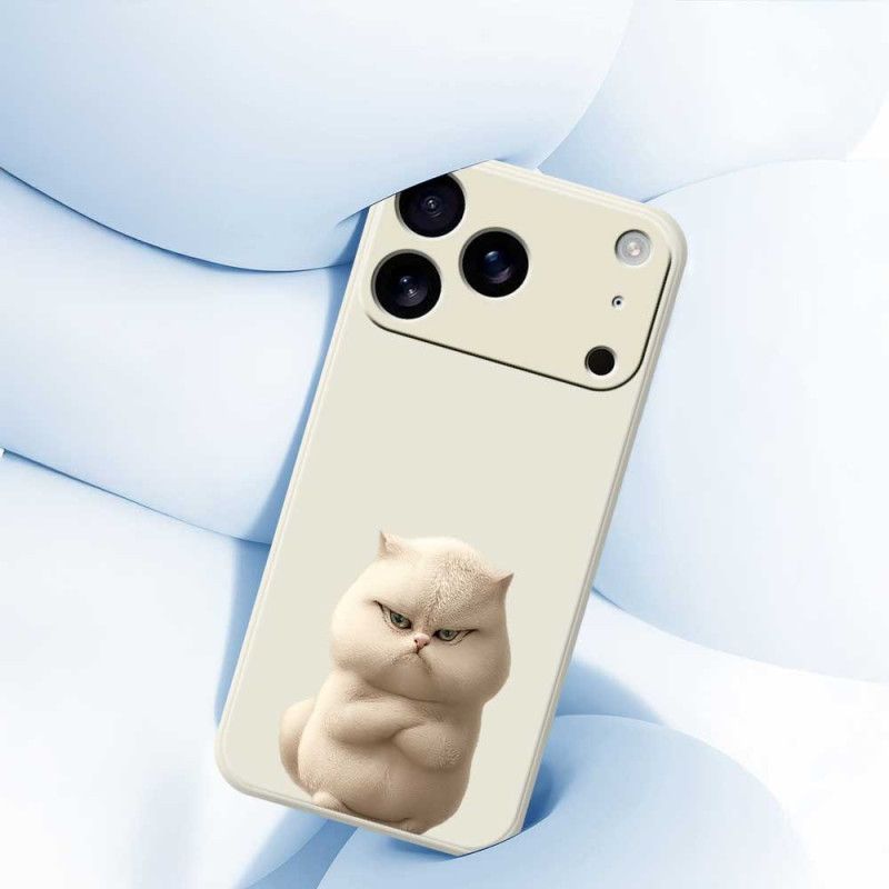 Deksel iPhone 17 Pro Flytende Silikon Med Sint Katt