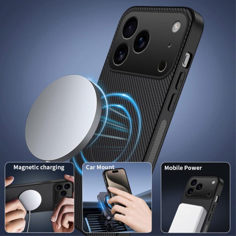 Deksel iPhone 17 Pro Magsafe-kompatibel Karbonfiber Beskyttelse Deksel