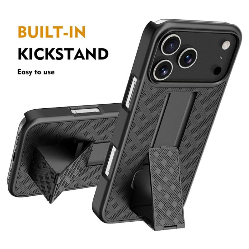 Deksel iPhone 17 Pro Mobildeksel Skyve Med Stativ Og Klips