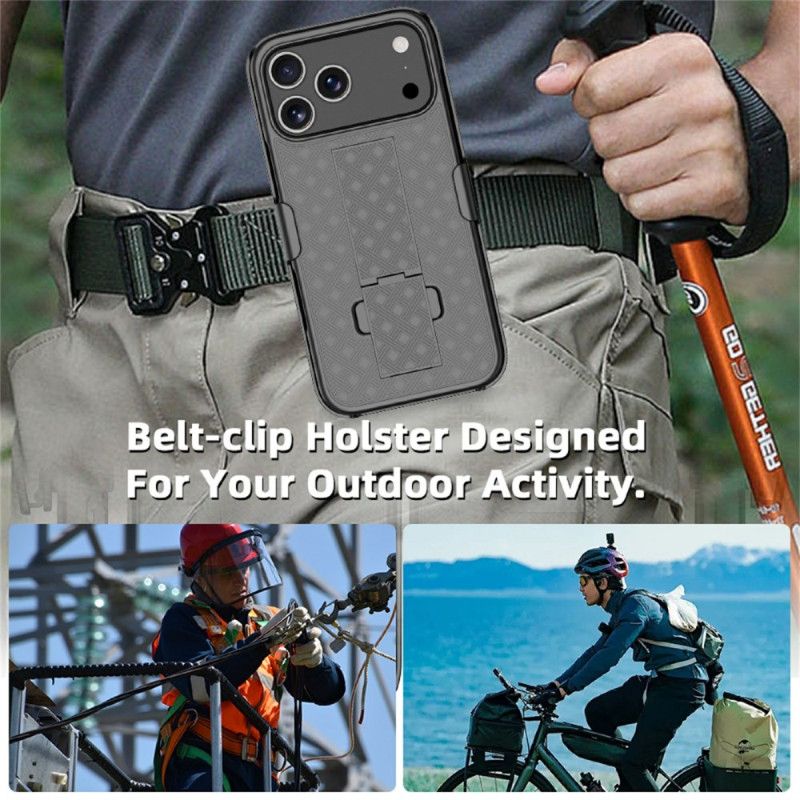 Deksel iPhone 17 Pro Mobildeksel Skyve Med Stativ Og Klips