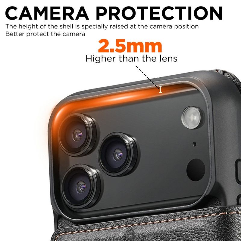 Folio Deksel iPhone 17 Pro Magsafe Tofarget Avtakbart Etui