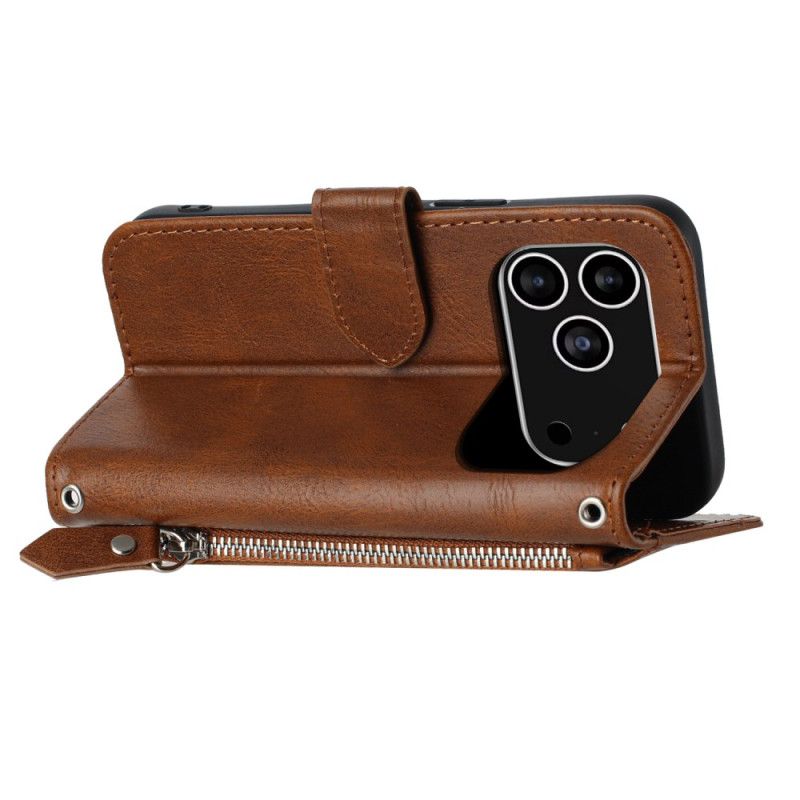 Folio Deksel iPhone 17 Pro Retro Stroppdesign