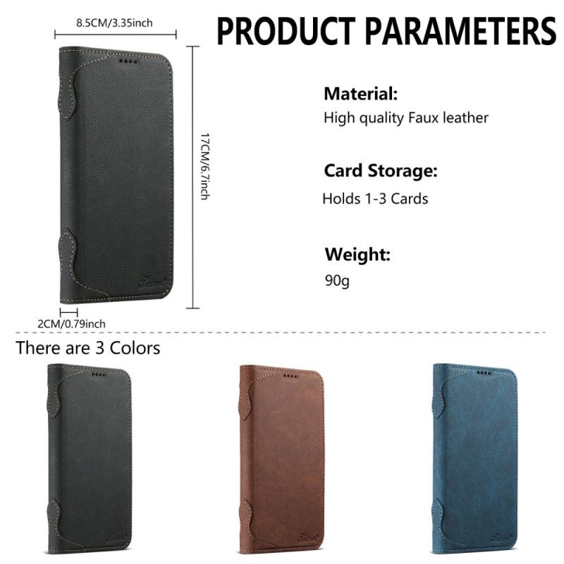 Folio Deksel Til iPhone 17 Pro Magsafe-kompatibelt Litchi-tekstur