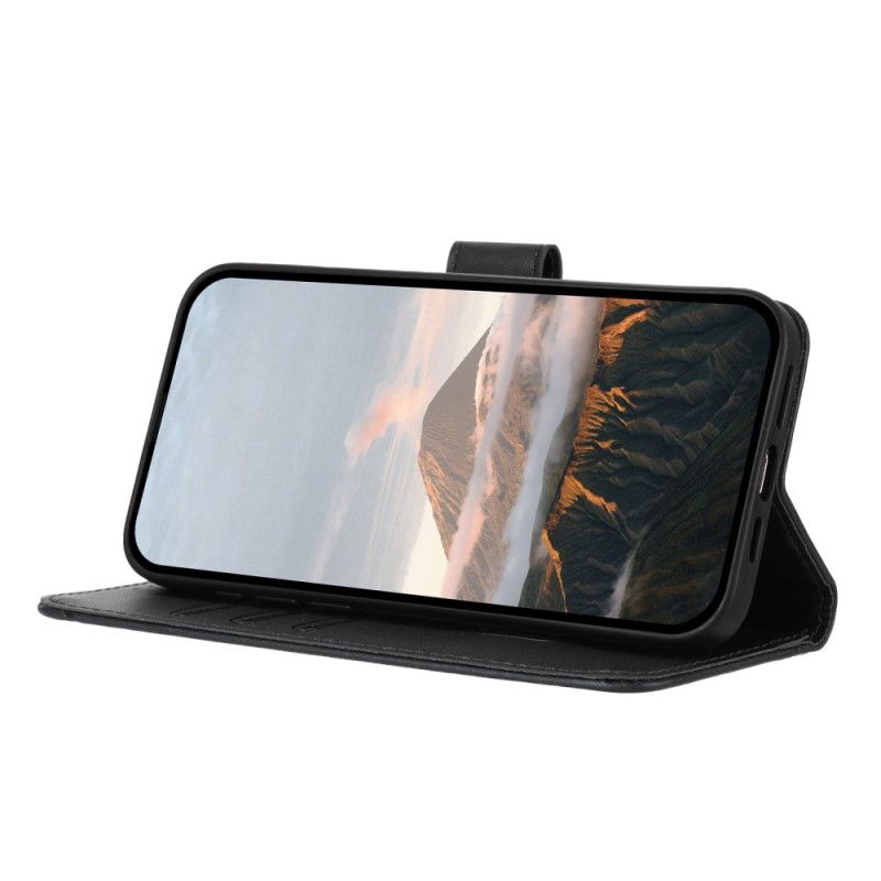 Lærdeksel Folio Deksel iPhone 17 Pro Mobildeksel Trekantavtrykk