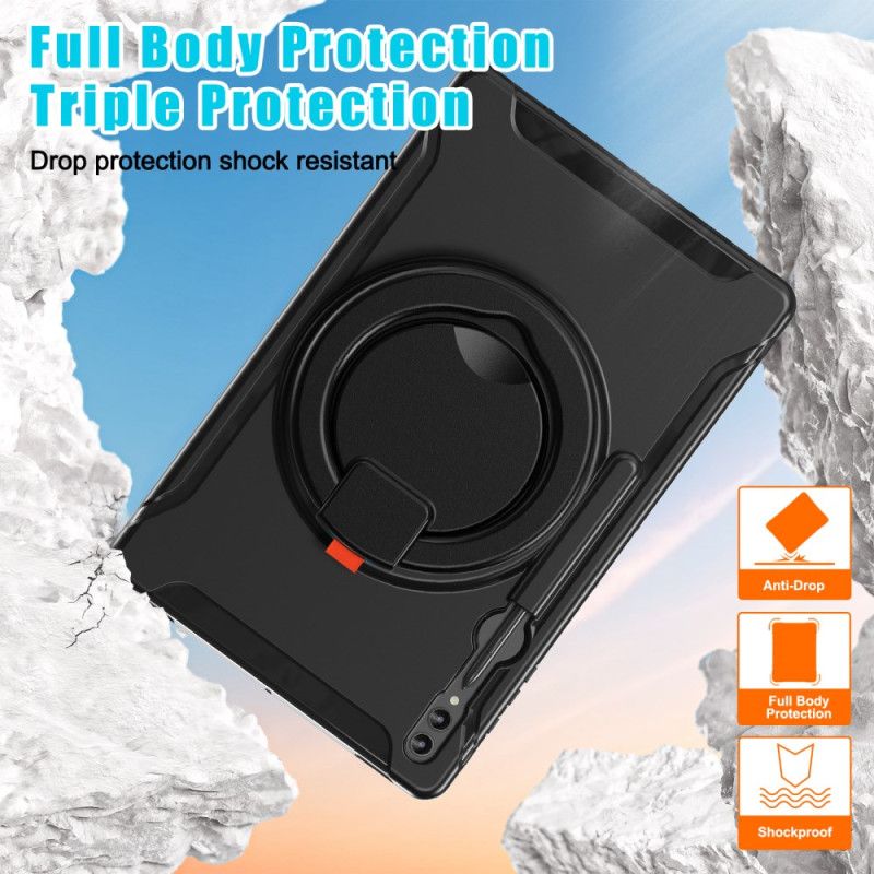 Deksel Samsung Galaxy Tab S10 Ultra Mobildeksel Roterende Ringstativ