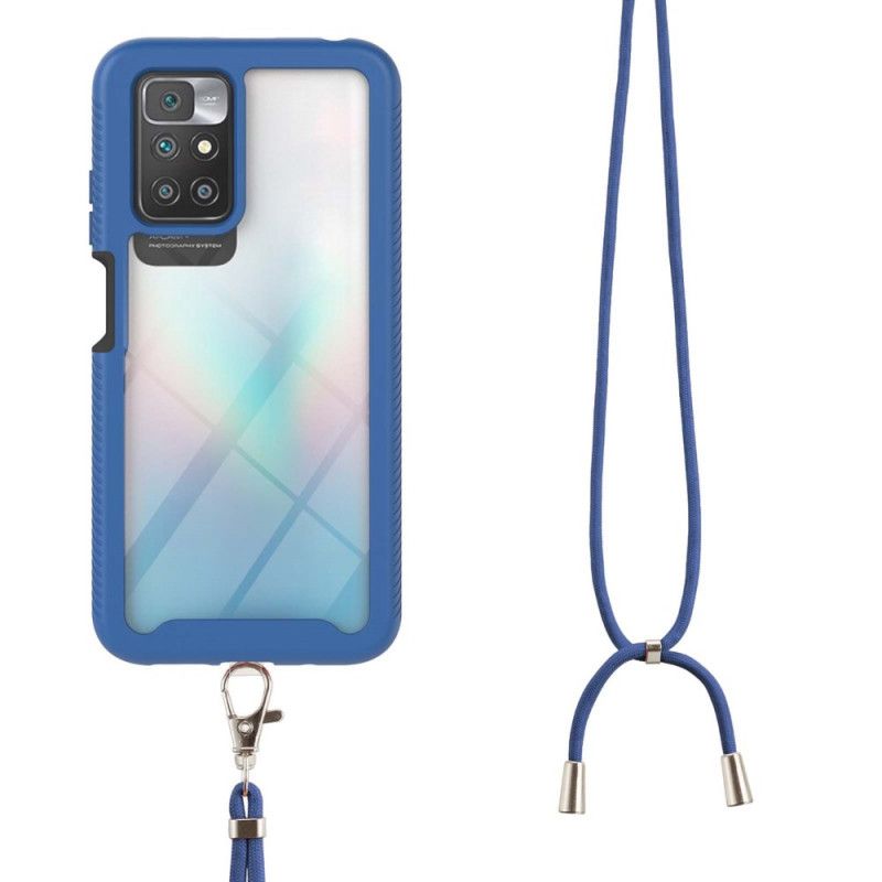 Deksel Xiaomi Redmi 10 Mobildeksel Hybrid Med Ledning Og Farget Omriss