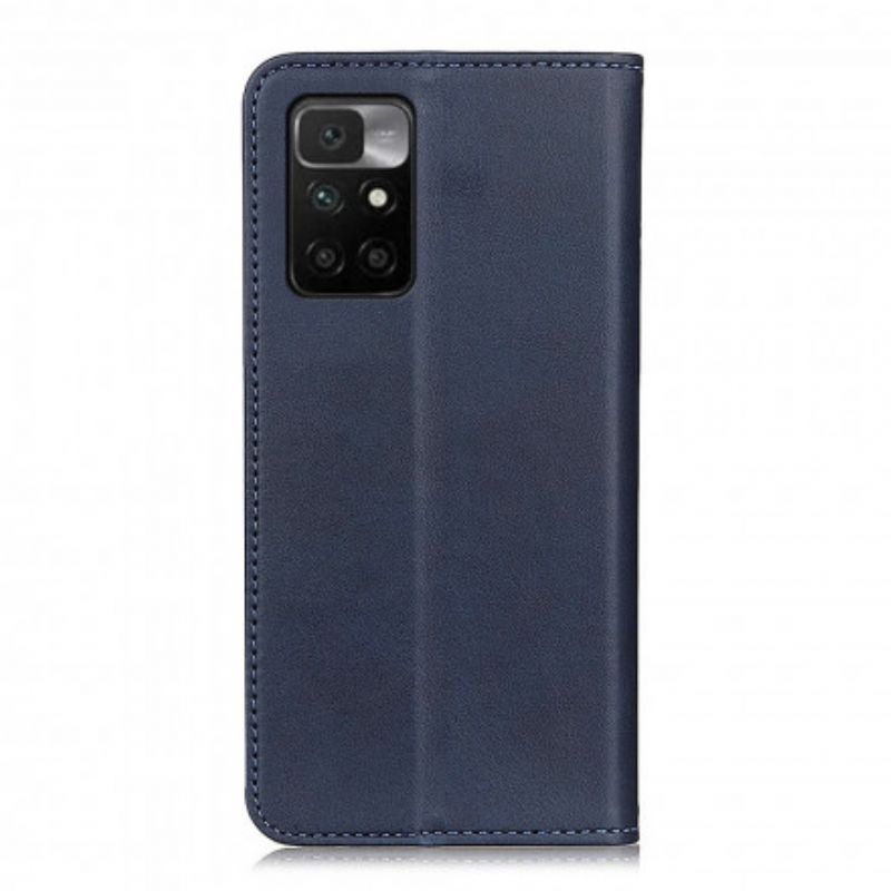 Folio Deksel Til Xiaomi Redmi 10 Delt Skinn