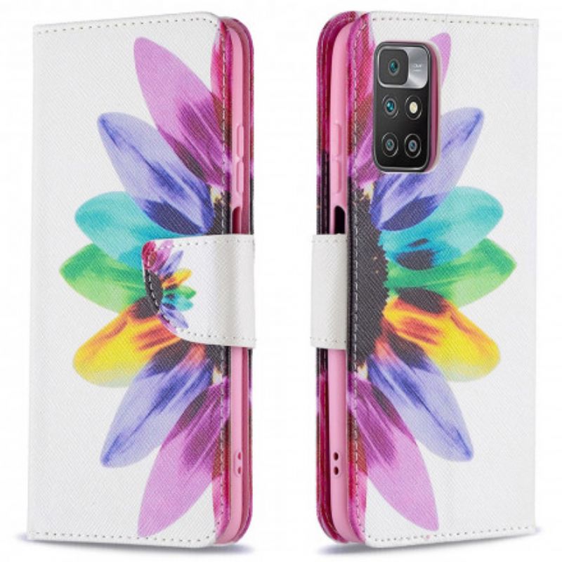 Folio Deksel Xiaomi Redmi 10 Blomsterakvarell
