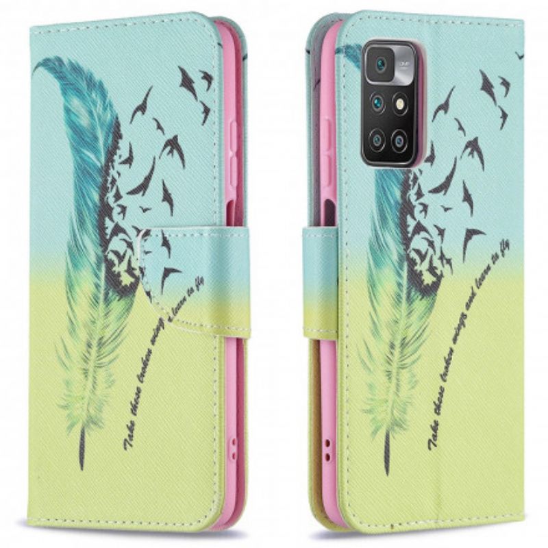 Folio Deksel Xiaomi Redmi 10 Lær Å Fly