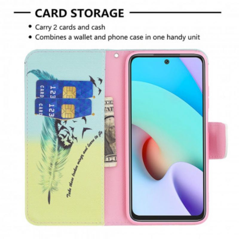 Folio Deksel Xiaomi Redmi 10 Lær Å Fly