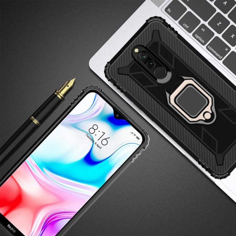 Deksel for Xiaomi Redmi 8 Svart Premium Ring