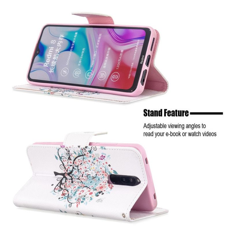 Folio Deksel for Xiaomi Redmi 8 Blomstret Tre