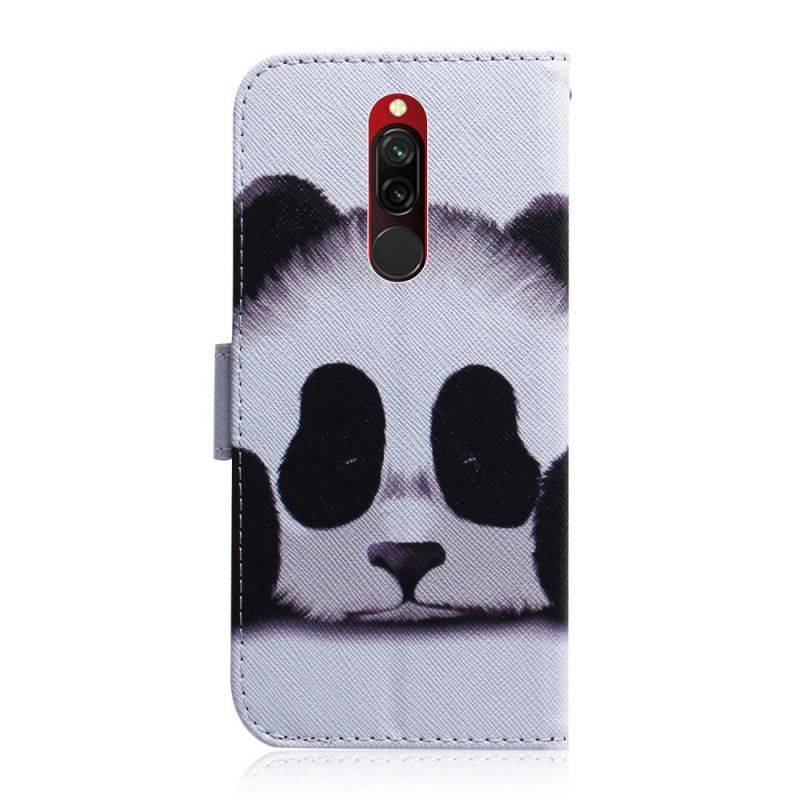 Folio Deksel Xiaomi Redmi 8 Panda Ansikt