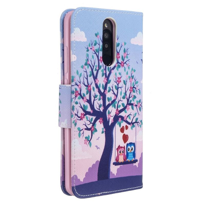 Folio Deksel Xiaomi Redmi 8 Ugler På Svingen