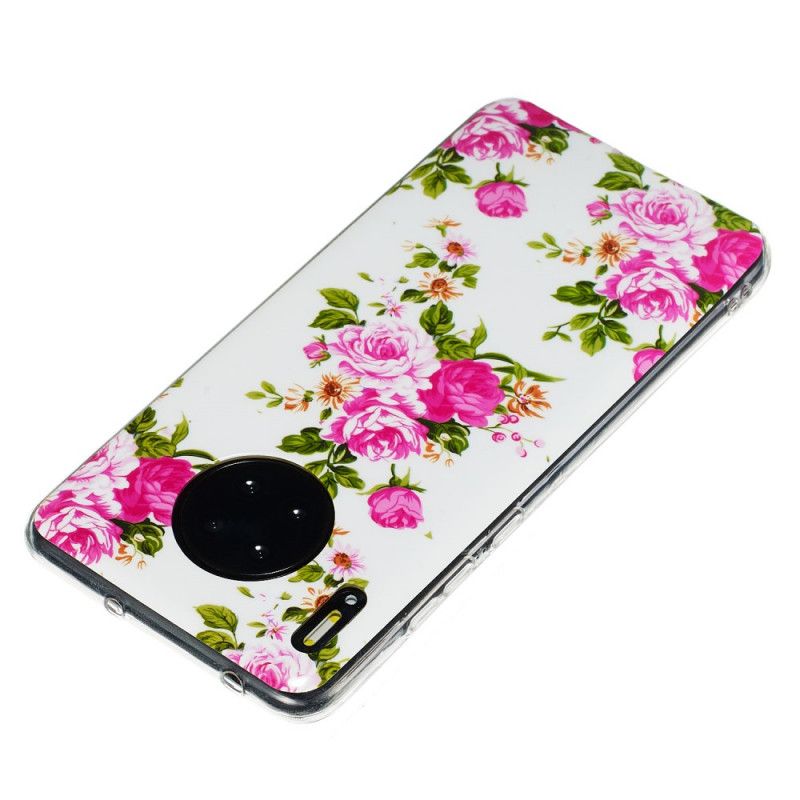 Deksel for Huawei Mate 30 Fluorescerende Frihetsblomster