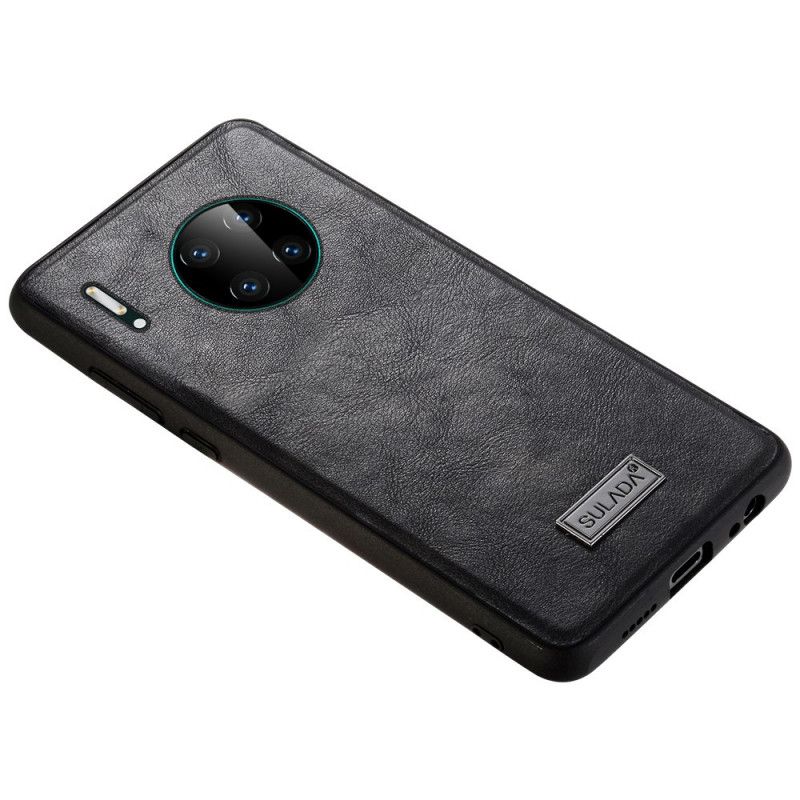 Deksel for Huawei Mate 30 Svart Skinneffekt Sulada