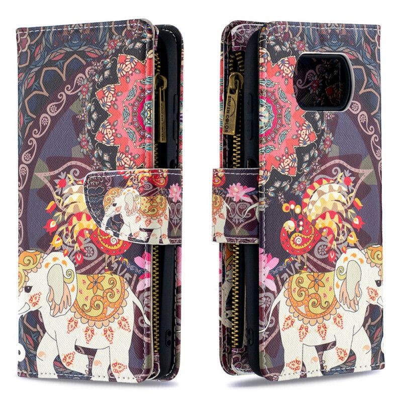 Folio Deksel Xiaomi Poco X3 Elefantlomme Med Glidelås Beskyttelse