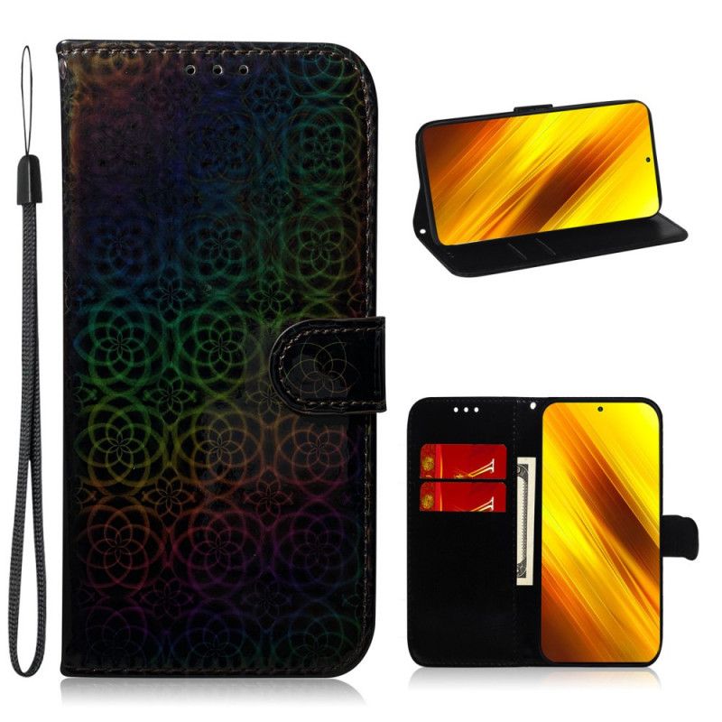 Folio Deksel Xiaomi Poco X3 Svart Ren Farge