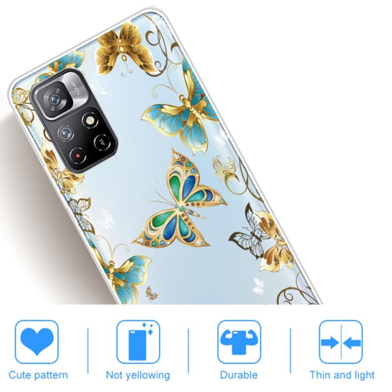 Deksel Xiaomi Redmi Note 11 / Poco M4 Pro 5g Sommerfugler Beskyttelse Deksel