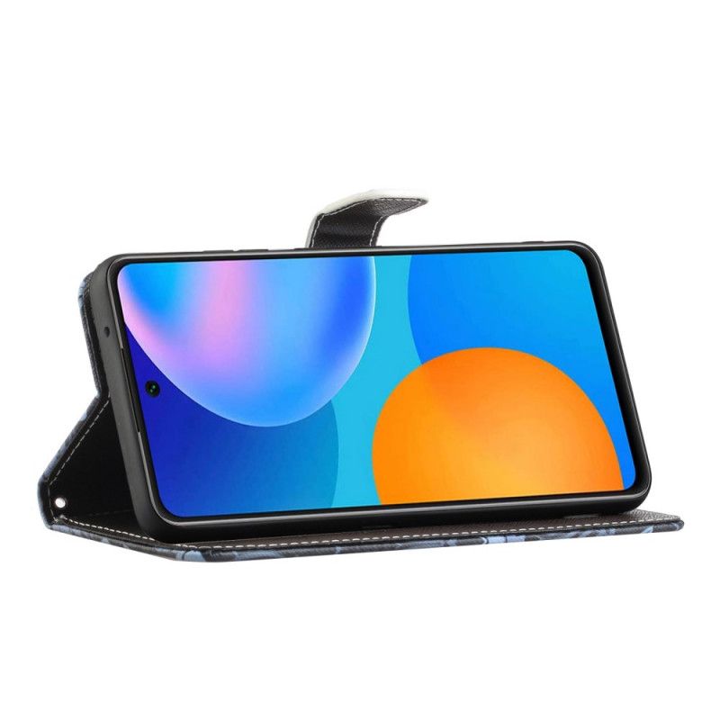 Folio Deksel Til Xiaomi Redmi Note 11 / Poco M4 Pro 5g Black Strappy Cat Eyes