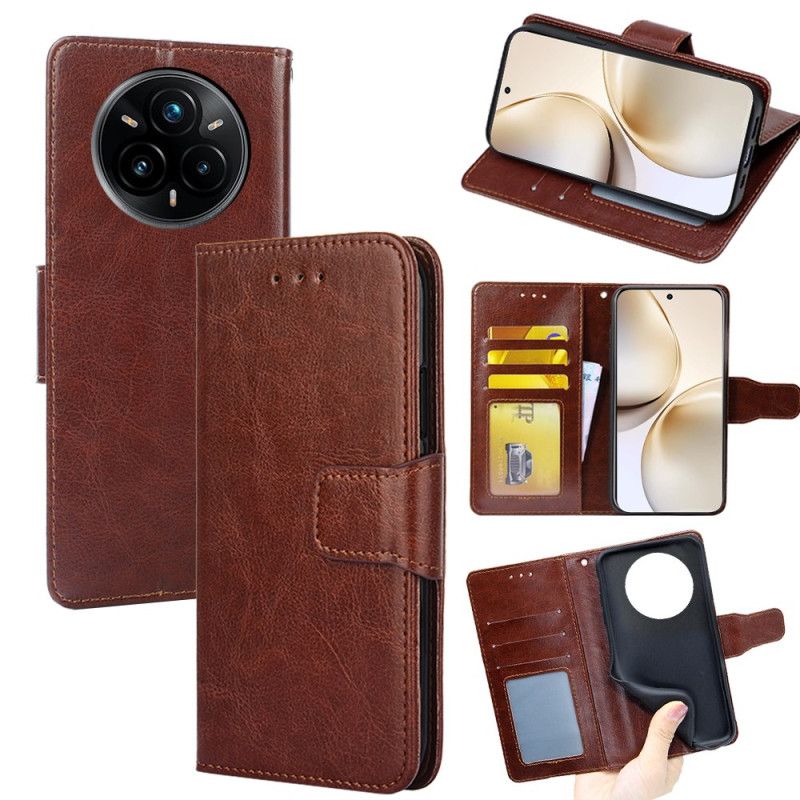 Folio Deksel Realme 14 Pro 5g Imitert Skinn Beskyttelse Deksel