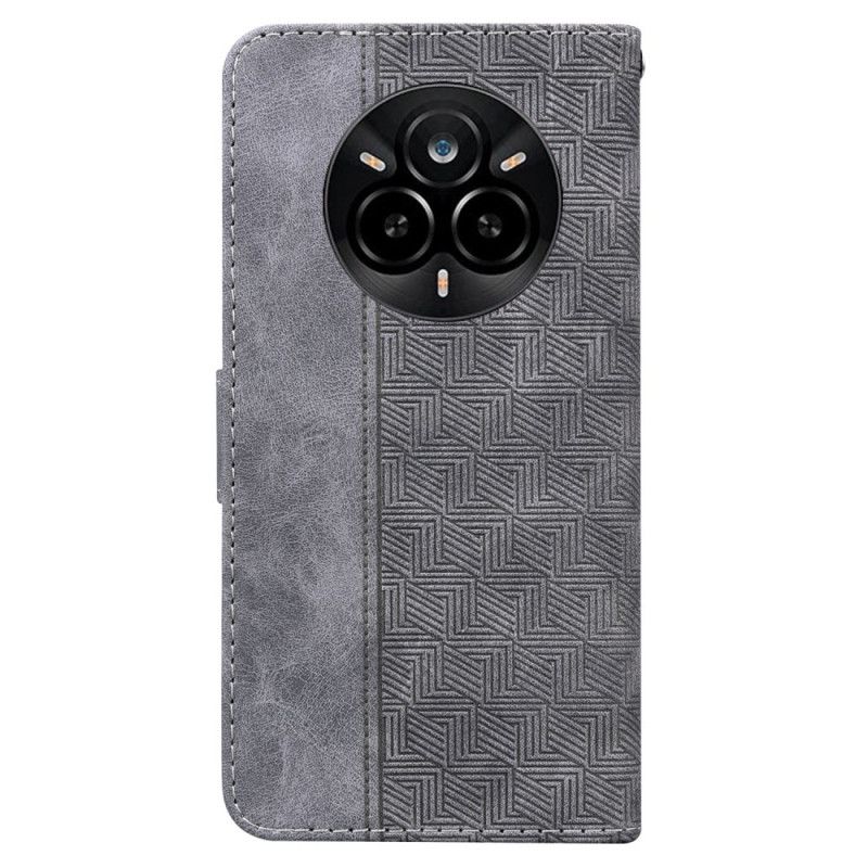 Folio Deksel Realme 14 Pro 5g Vevd Mønster Beskyttelse Deksel