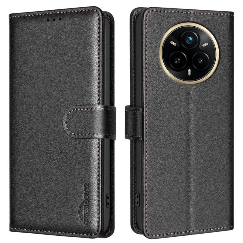 Lærdeksel Folio Deksel Realme 14 Pro 5g Mobildeksel Klassisk