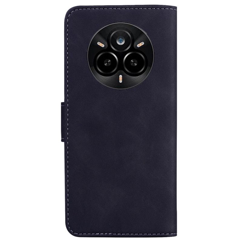 Lærdeksel Folio Deksel Realme 14 Pro 5g Mobildeksel Semsket Skinn-stil