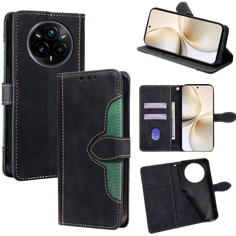 Lærdeksel Folio Deksel Realme 14 Pro 5g Tofarget Blomstermønster