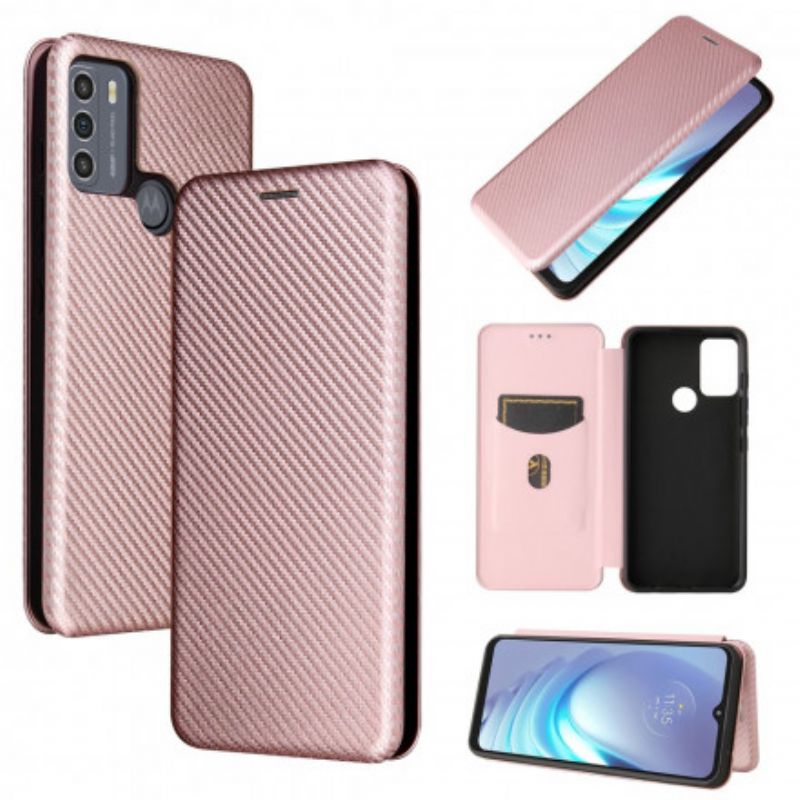 Folio Deksel Moto G50 Silikonkarbon