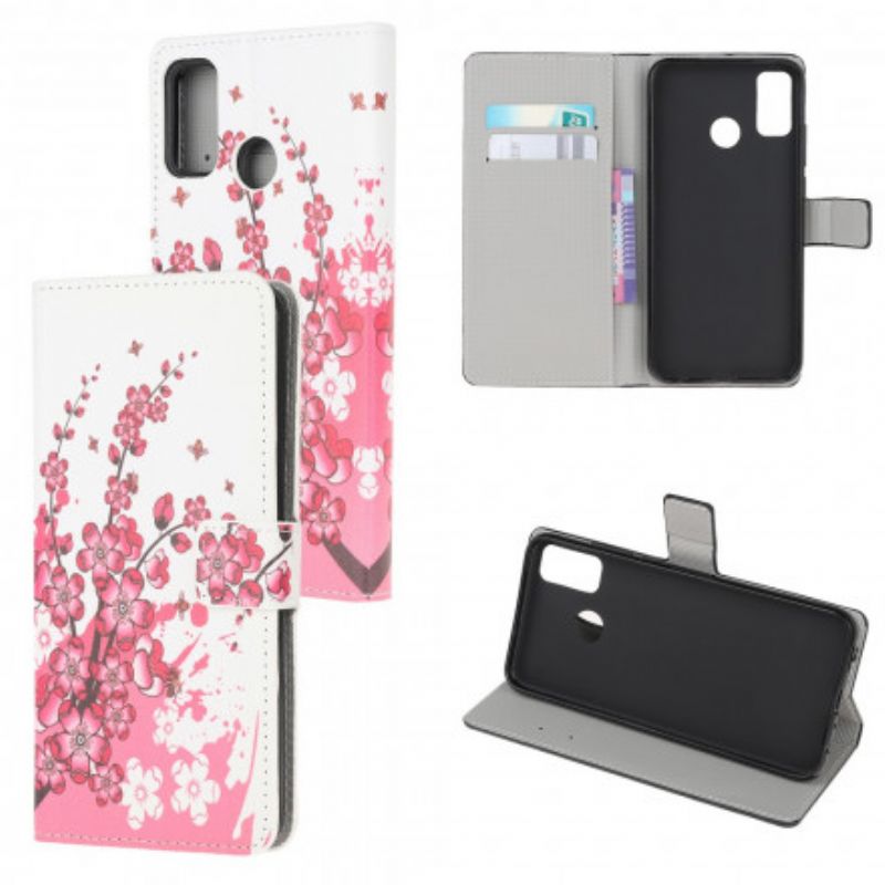 Folio Deksel Til Moto G50 Tropiske Blomster