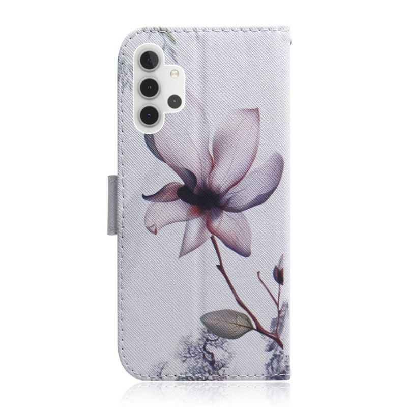 Folio Deksel Samsung Galaxy A32 5G Gammel Roseblomst