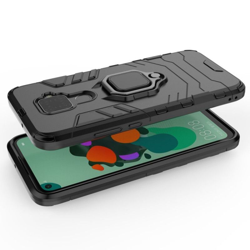 Deksel Huawei Mate 30 Lite Svart Motstandsdyktig Ring