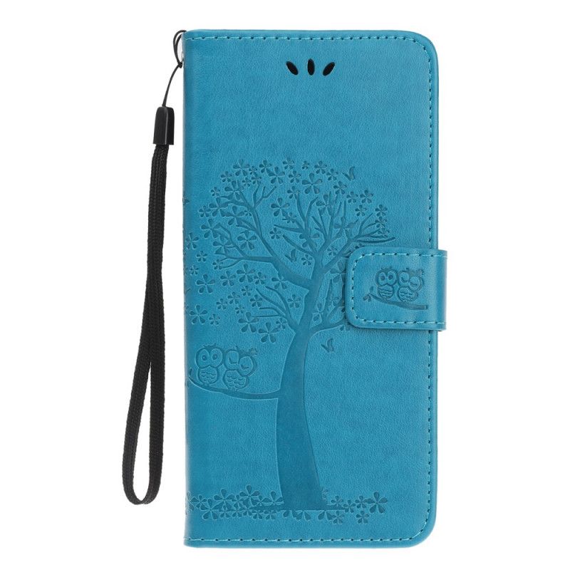 Folio Deksel Huawei Mate 30 Lite Cyan Tre Og Tøfler
