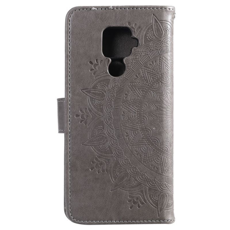 Folio Deksel Huawei Mate 30 Lite Grå Solmandala Anti-fall