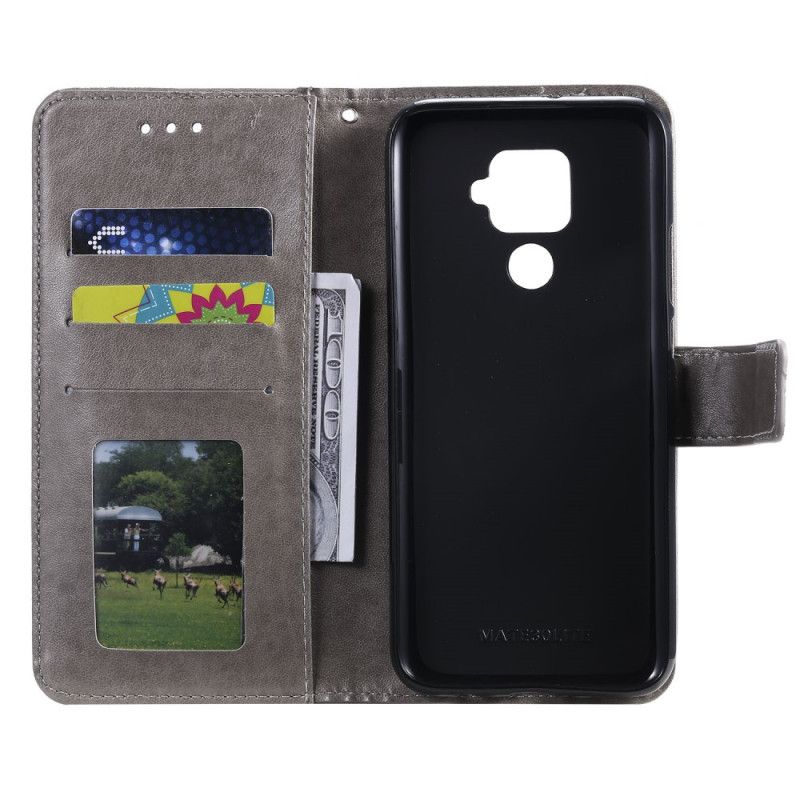 Folio Deksel Huawei Mate 30 Lite Grå Solmandala Anti-fall