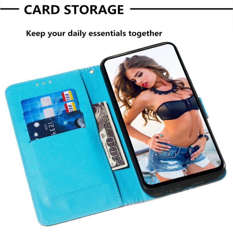 Folio Deksel Honor 9X Gyldne Tanga Sommerfugler