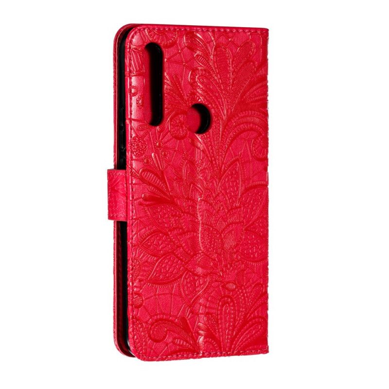 Lærdeksel Folio Deksel Honor 9X Rose Gold Tribal Thong Blomster