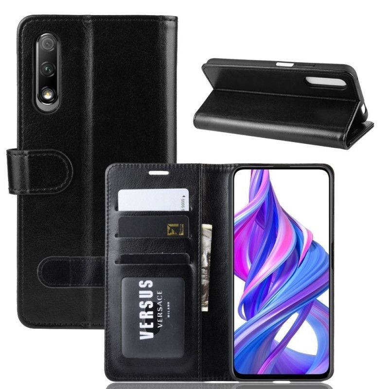 Lærdeksel Folio Deksel Huawei P Smart Pro Svart Pro Ultra Kunstlær