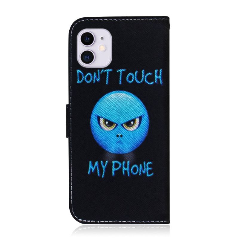 Lærdeksel Folio Deksel iPhone 12 / 12 Pro Mobildeksel Emoji-Telefon