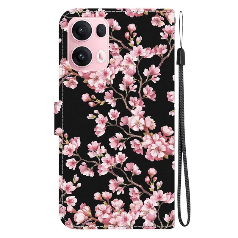 Folio Deksel Oppo Reno 13 Pro 5g Plommeblomster
