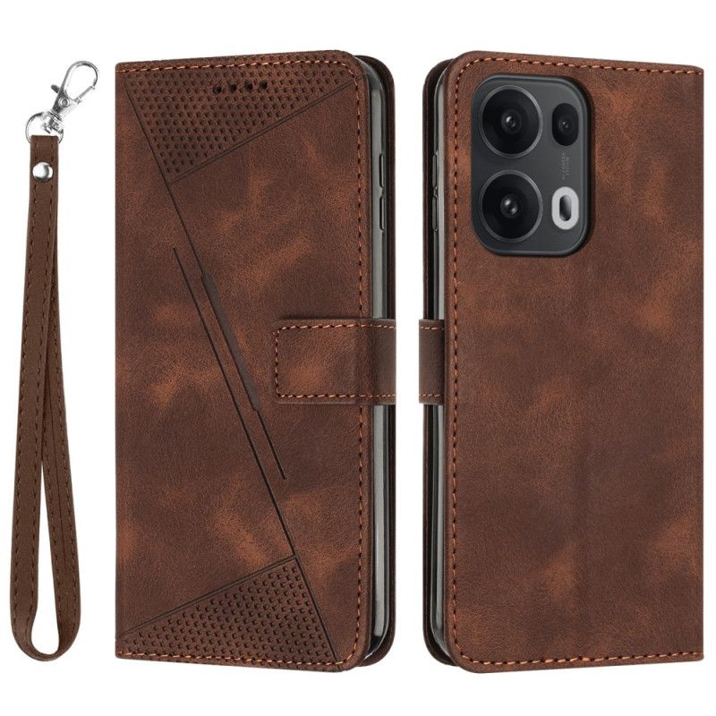 Lærdeksel Folio Deksel Oppo Reno 13 Pro 5g Mobildeksel Linjer