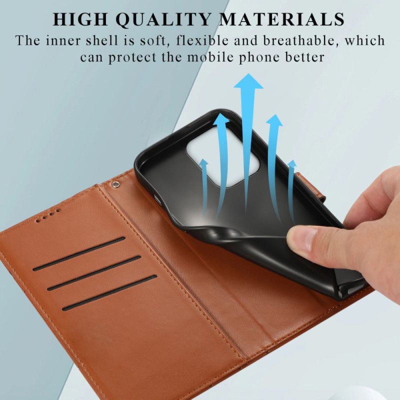 Lærdeksel Folio Deksel Oppo Reno 13 Pro 5g Mobildeksel Linjer