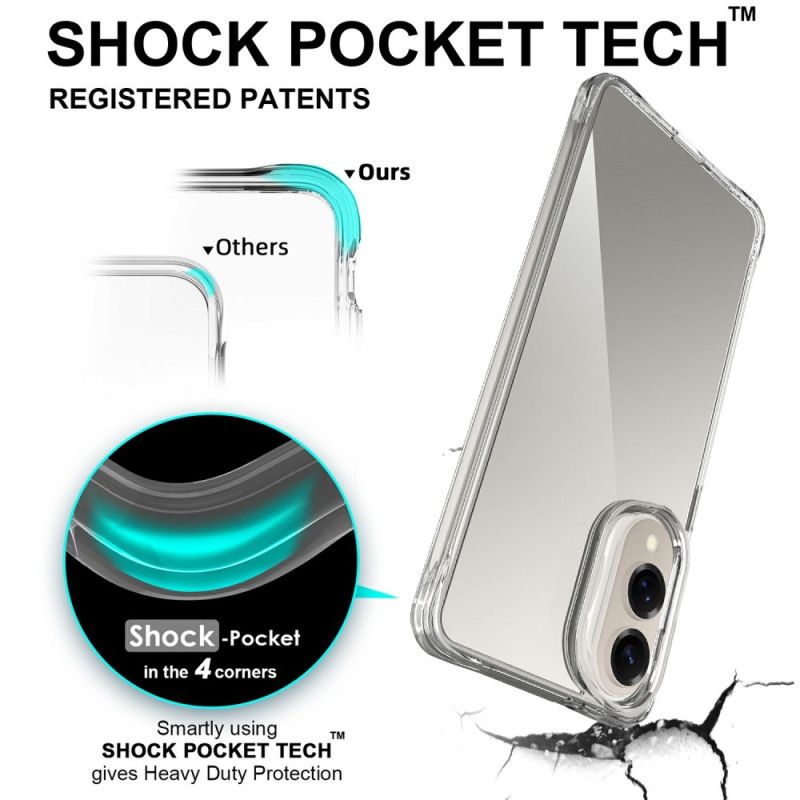 Deksel Samsung Galaxy S25 5g Edge Forsterket Gjennomsiktig