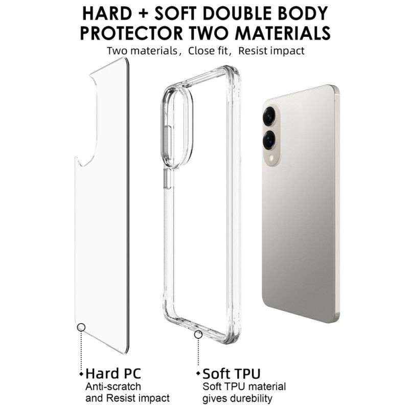 Deksel Samsung Galaxy S25 5g Edge Forsterket Gjennomsiktig