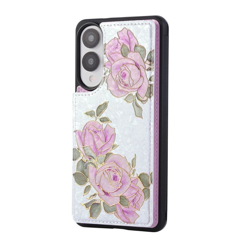 Deksel Samsung Galaxy S25 5g Edge Kortholder Med Blomstermønster