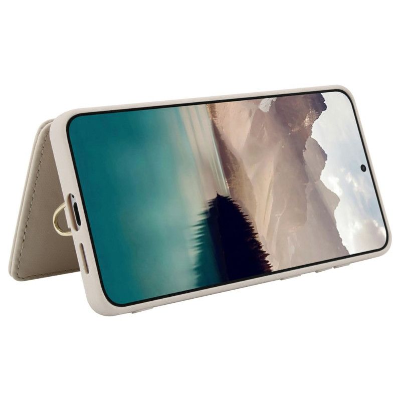 Deksel Samsung Galaxy S25 5g Edge Kortholder Med Blomstermotiv Og Snor