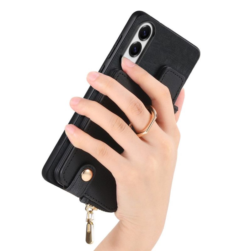 Deksel Samsung Galaxy S25 5g Edge Lommebok Og Stativ