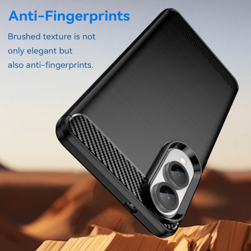 Deksel Samsung Galaxy S25 5g Edge Mobildeksel Børstet Karbonfiber