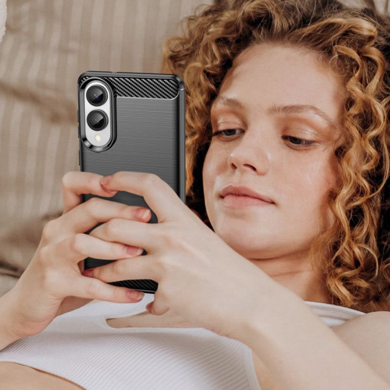 Deksel Samsung Galaxy S25 5g Edge Mobildeksel Børstet Karbonfiber